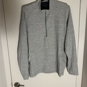 lululemon athletica Men's At Ease/Double Knit Zip-Up Sweater in Heather Gray